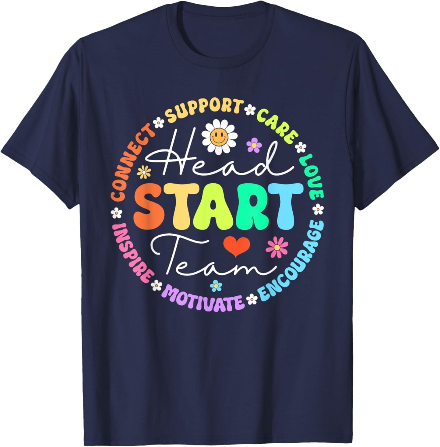 Head Start Team Homeschool Teacher Headstart Back To School Women Girls Kids T-Shirt - T-Shirt | Navy