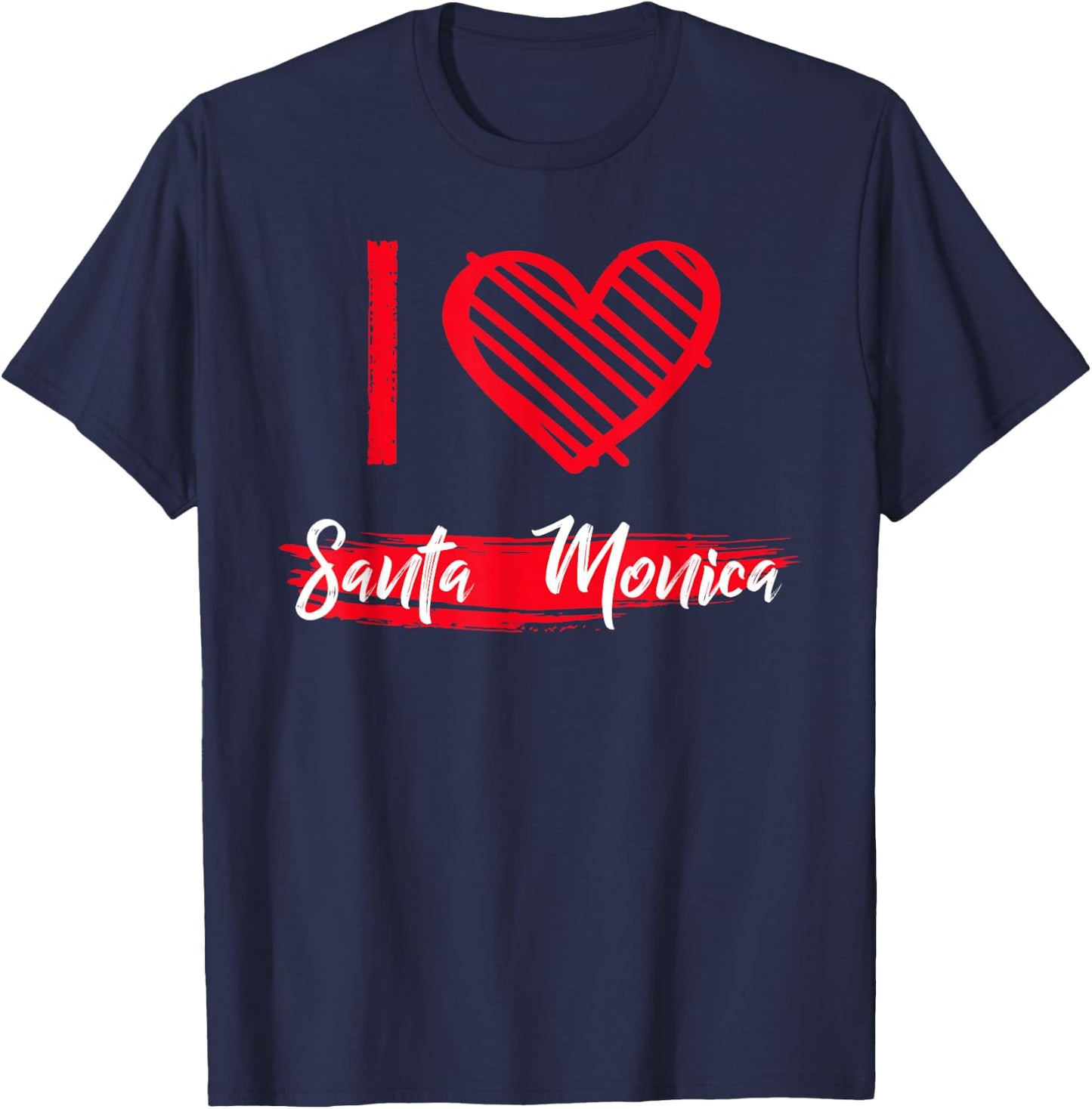 I Love Santa Monica I Heart Santa Monica T-Shirt - T-Shirt | Navy