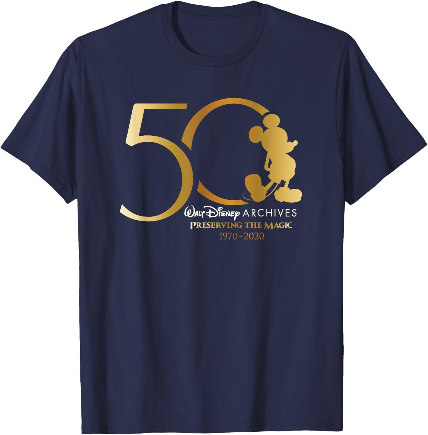 Walt Disney Archives 50th Anniversary Preserving The Magic Small T-Shirt - T-Shirt | Navy