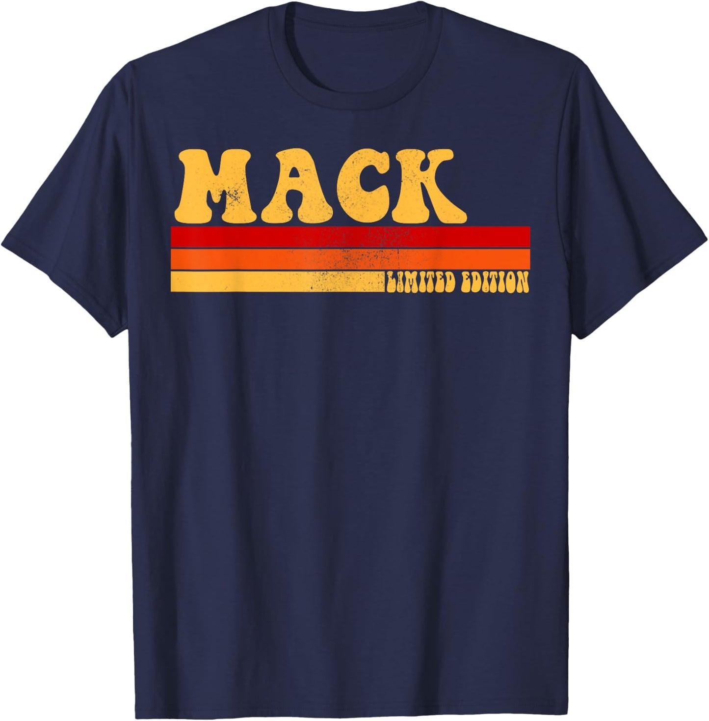 MACK Name Personalized Idea Men Retro Vintage MACK T-Shirt - T-Shirt | Navy