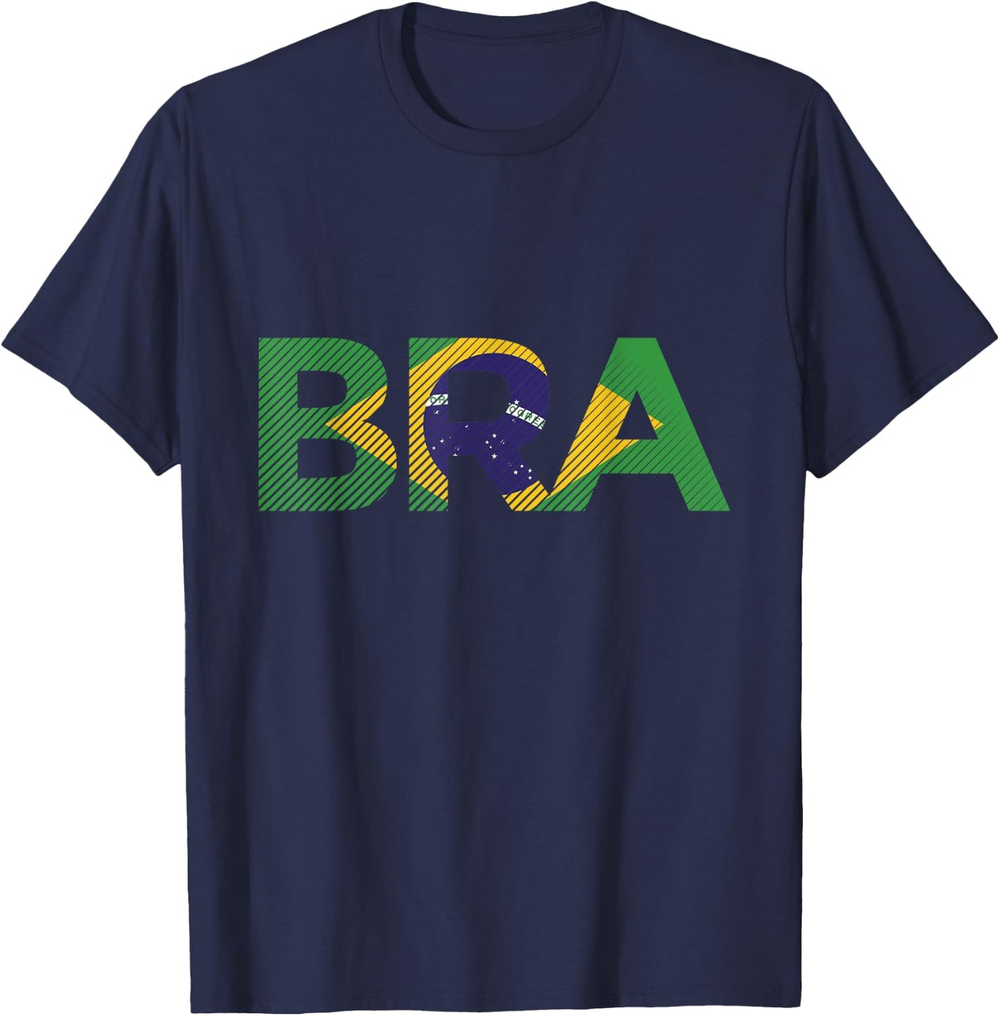 Brazil Independence Day Born in Brazil Flag Love Brasil T-Shirt - T-Shirt | Navy