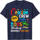 Cousin crew 2025 Summer Vacation Beach Family Trips Matching T-Shirt - T-Shirt | Navy