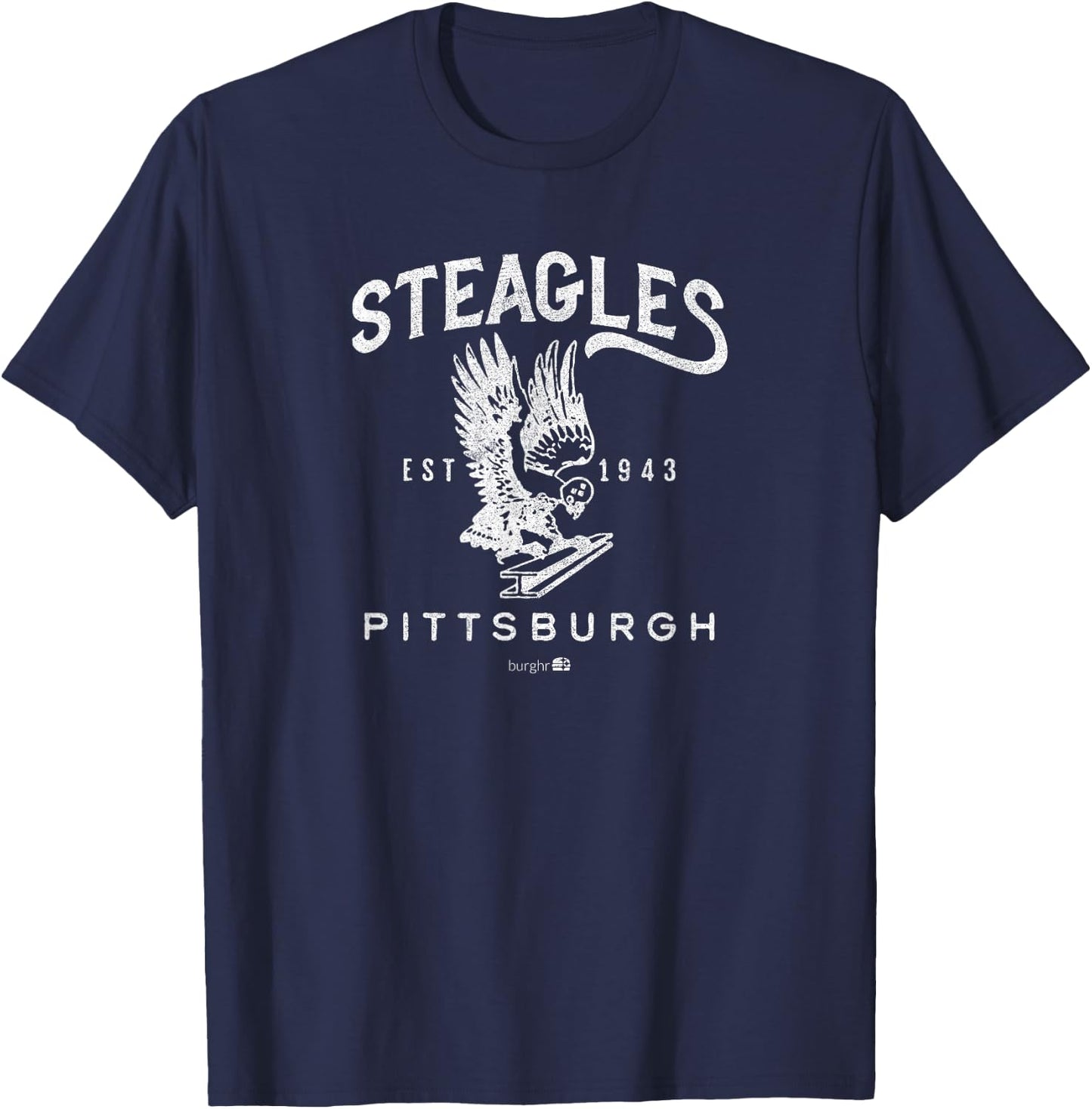 Burghr Steagles | 1943 , Small, Black T-Shirt - T-Shirt | Navy