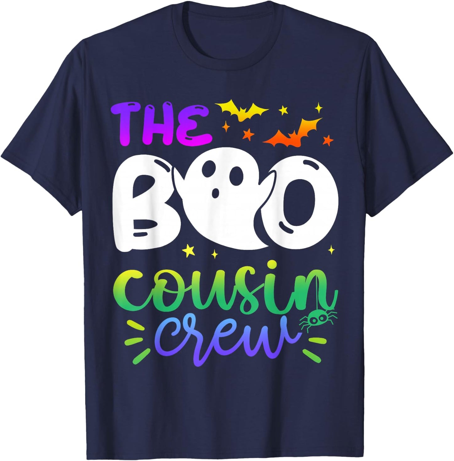 The Boo Cousin Crew Halloween Ghost Trick Treat Squad Matchi T-Shirt - T-Shirt | Navy