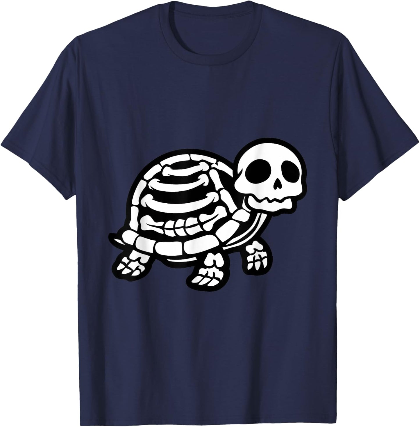 Cute Halloween Turtle Skeleton Tortoise Fossils Archeologist T-Shirt - T-Shirt | Navy