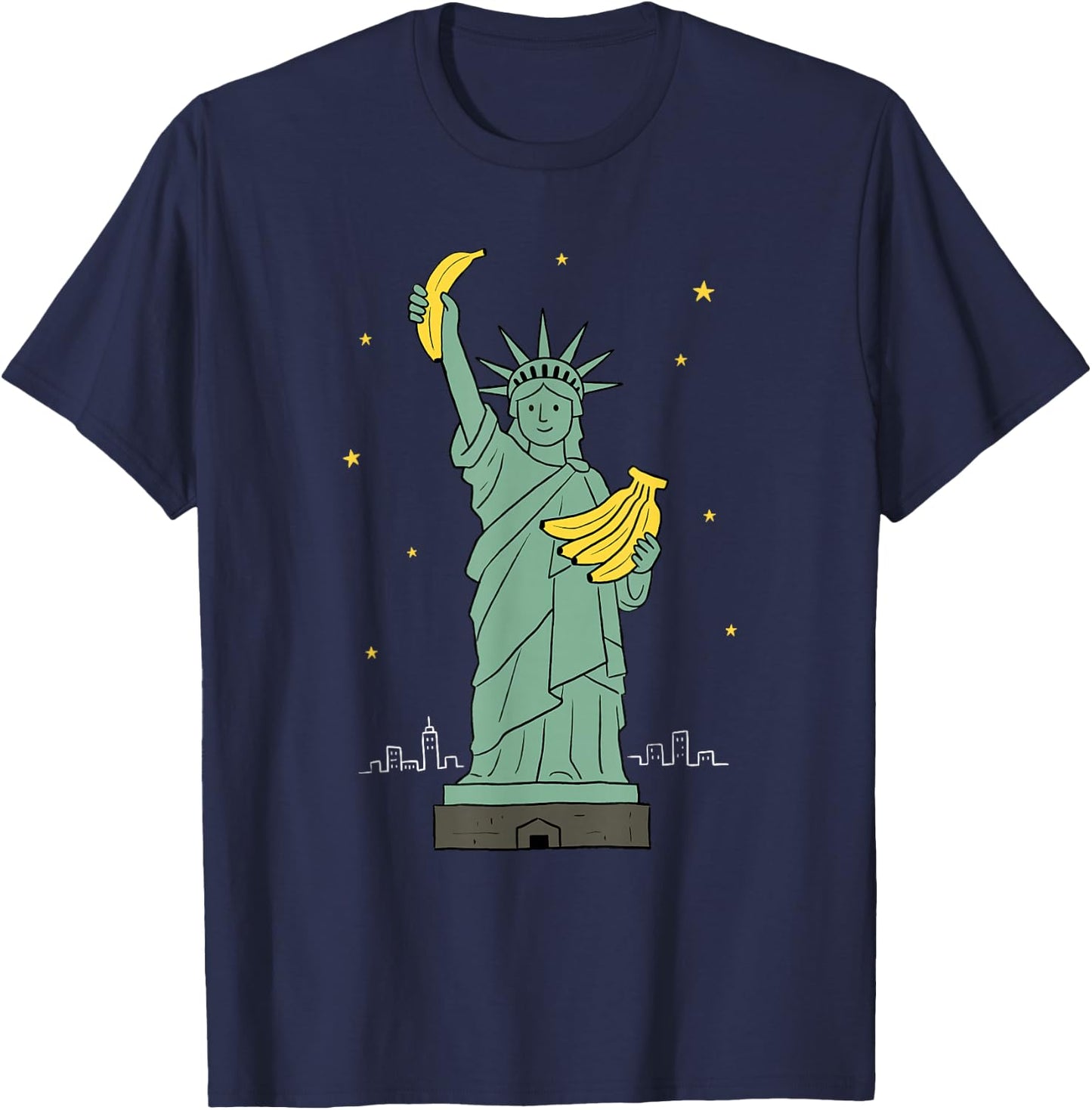 Retro Banana Novelty Funny Banana T-Shirt - T-Shirt | Navy