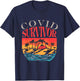 Covid Survivor Gift Sunset Mountain Ocean Uplifting Covid T-Shirt - T-Shirt | Navy