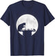 Funny Chess Board Cat Mouse Chess Playing Moon Graphics Gift T-Shirt - T-Shirt | Navy