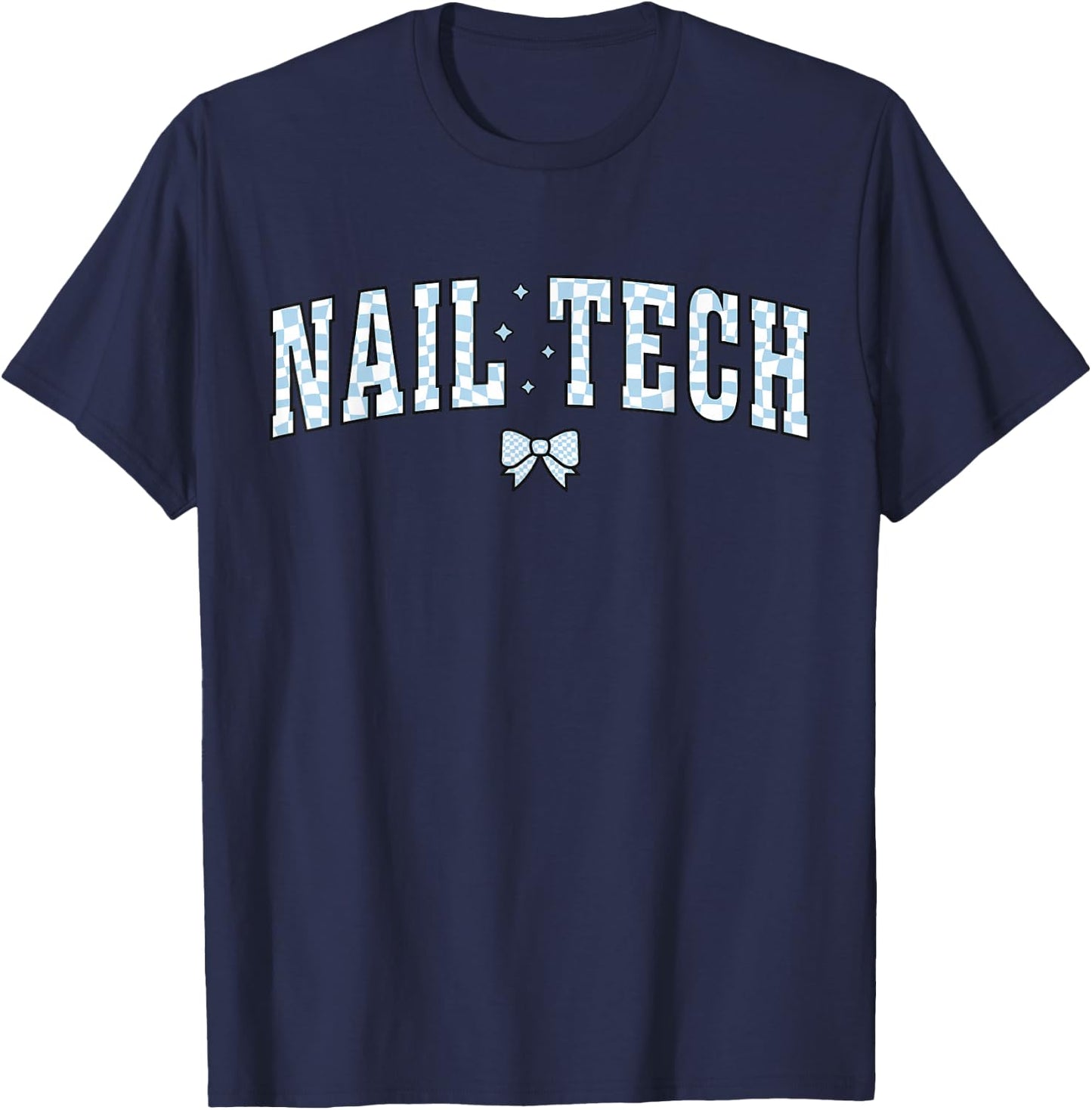 Nail Tech Manicurist Artist Coquette Bow Esthetician Salon T-Shirt - T-Shirt | Navy