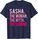 Sasha The Woman The Myth The Legend Funny Valentine's Day T-Shirt - T-Shirt | Navy