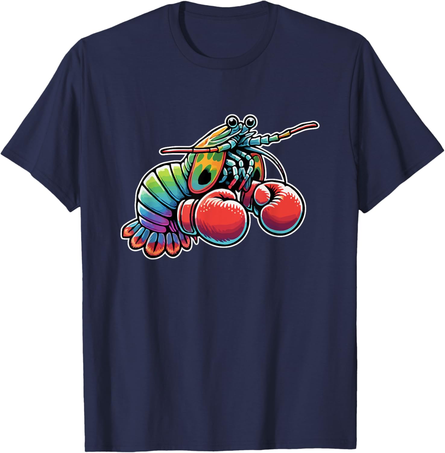Mantis Shrimp Peacock Mantis Shrimp T-Shirt - T-Shirt | Navy