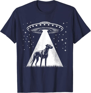 Rhodesian Ridgeback Mom Dad Dog - Funny Alien UFO T-Shirt - T-Shirt | Navy