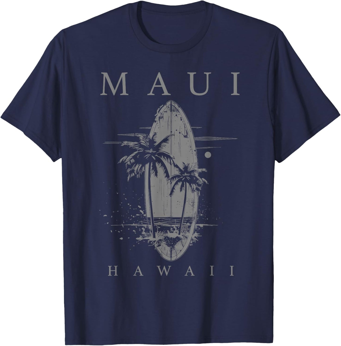 Maui Hawaii Surf Vintage Surf Surfer T-Shirt - T-Shirt | Navy