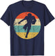 Football Player Running Back Silhouette Retro Sports T-Shirt - T-Shirt | Navy