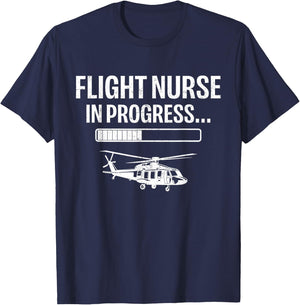 Flight Nursing School Student Future Flight Nurse - -Adults - Black - Small - Short Sleeve T-Shirt - T-Shirt | Navy