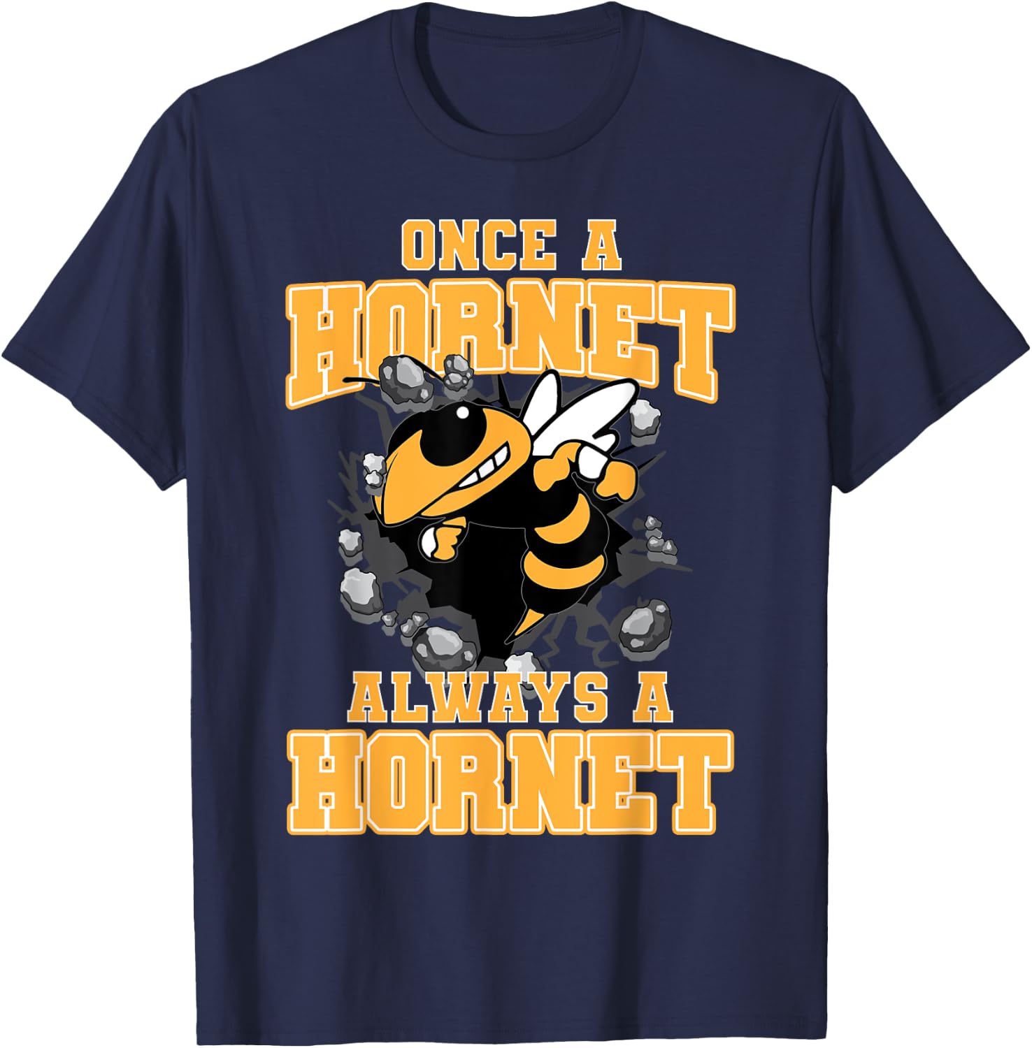 Once A Hornet Always A Hornet Back To School Spirit Y T-Shirt - T-Shirt | Navy