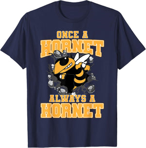 Once A Hornet Always A Hornet Back To School Spirit Y T-Shirt - T-Shirt | Navy