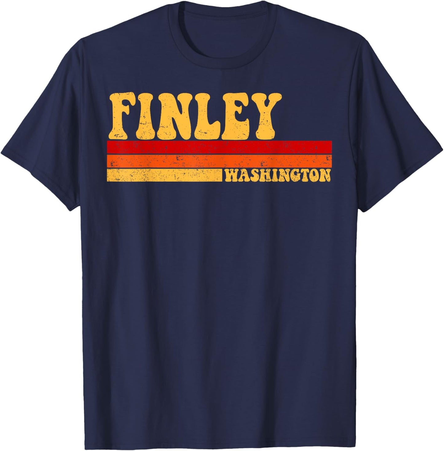 FINLEY Washington City Vintage Roots Retro Design 70s 80s T-Shirt - T-Shirt | Navy