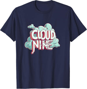 Happy on cloud nine Statement for Boys and Girls T-Shirt - T-Shirt | Navy
