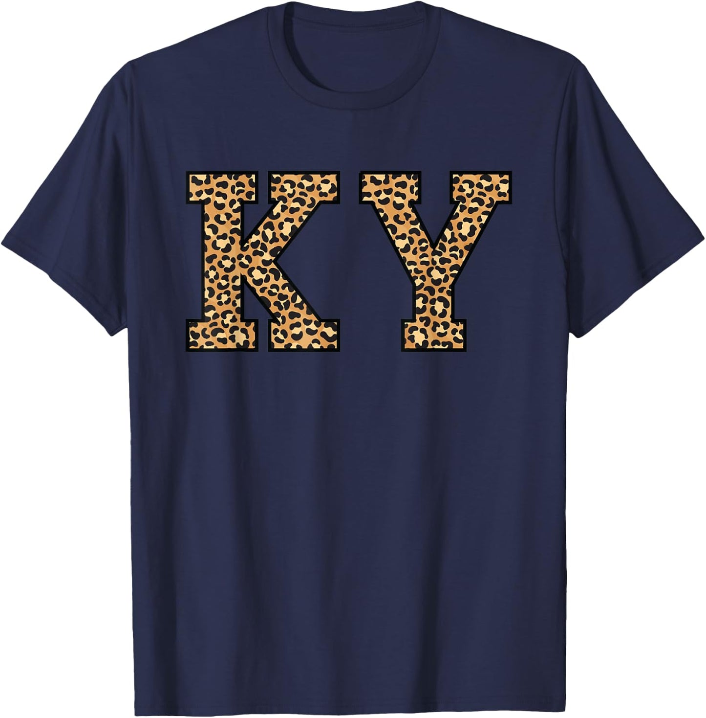 KY Leopard Pattern Kentucky T-Shirt - T-Shirt | Navy