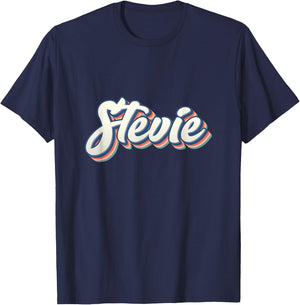 Stevie Youth Women Vintage Men First Name Stevie T-Shirt - T-Shirt | Navy