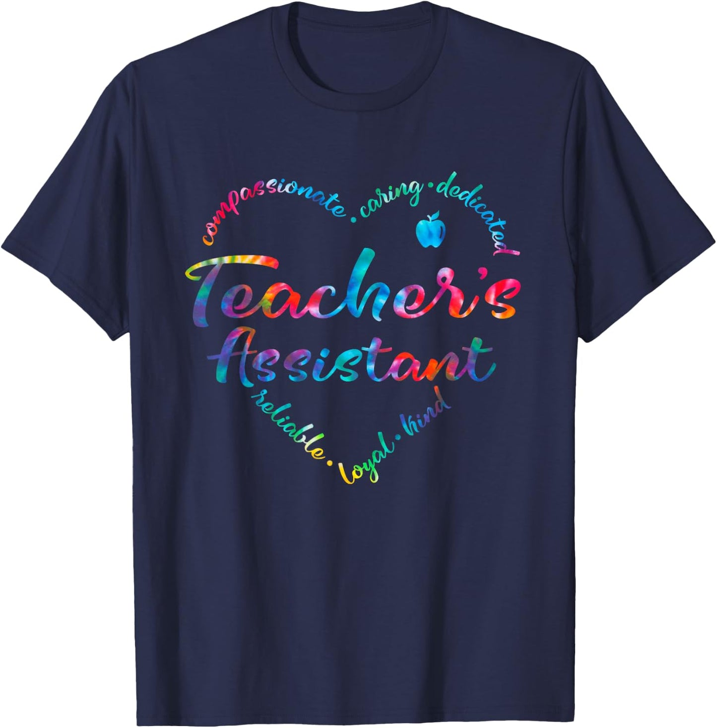 Tie Dye Teacher Assistant Squad Appreciation Teaching School T-Shirt - T-Shirt | Navy