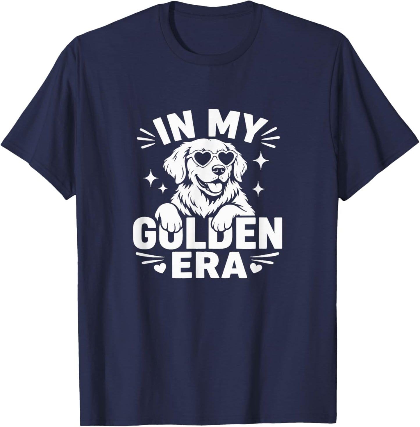 in My Golden Era - Golden Retriever T-Shirt - T-Shirt | Navy