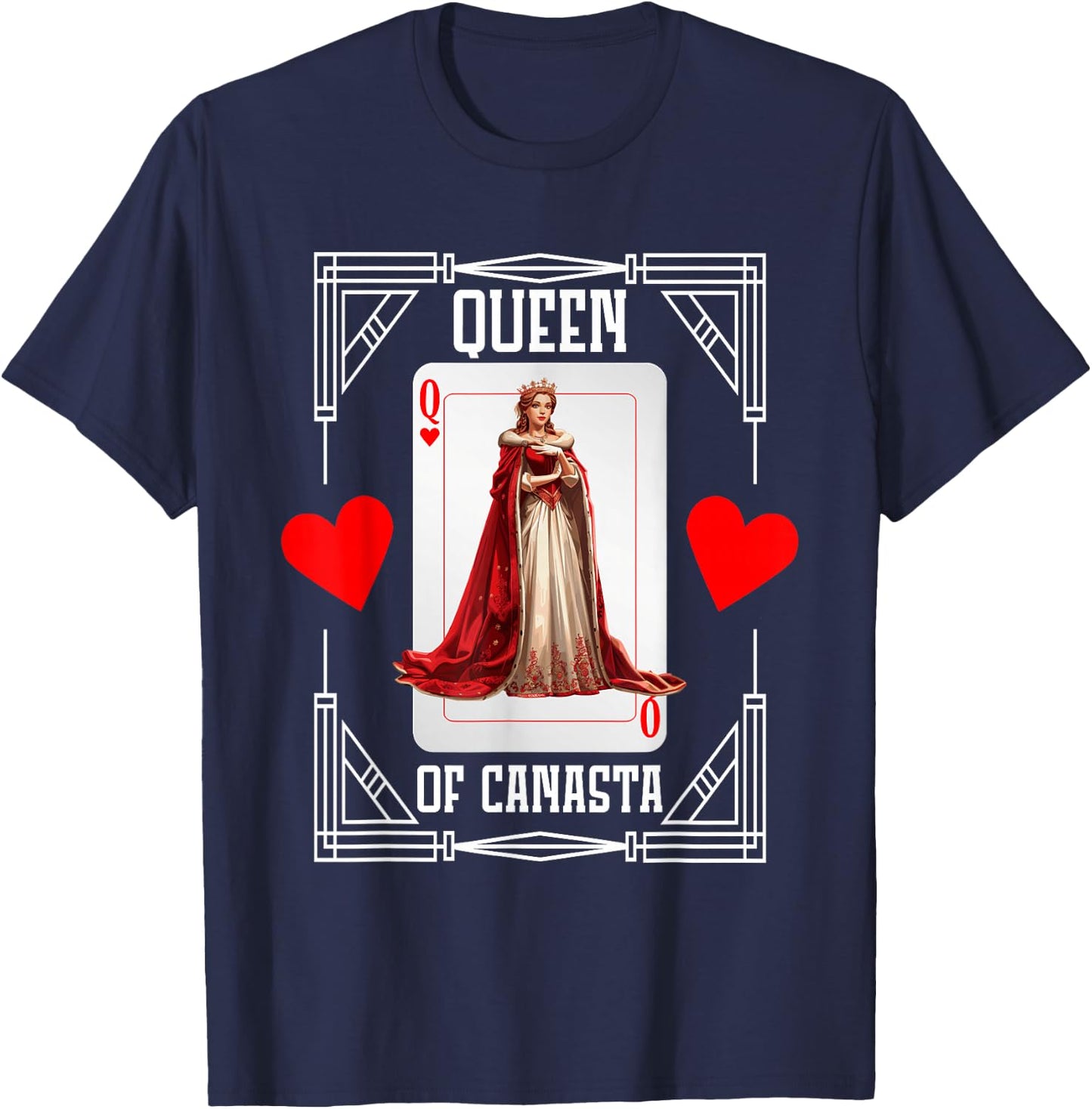 Canasta Score Sheets Card Game Card Holder Canasta Queen T-Shirt - T-Shirt | Navy