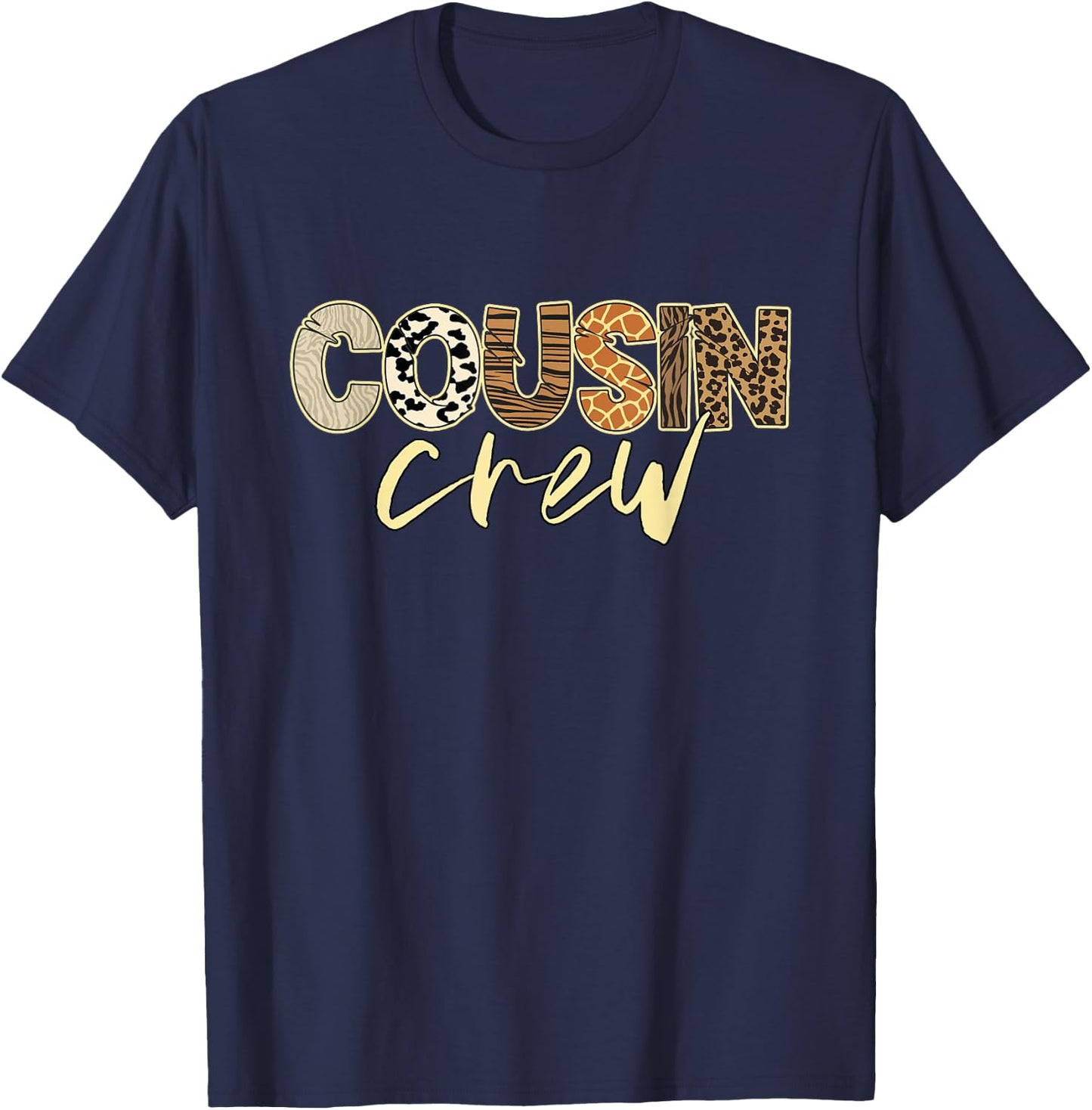 Cousin Crew Zoo Safari Squad Family Vacation Trip Matching T-Shirt - T-Shirt | Navy