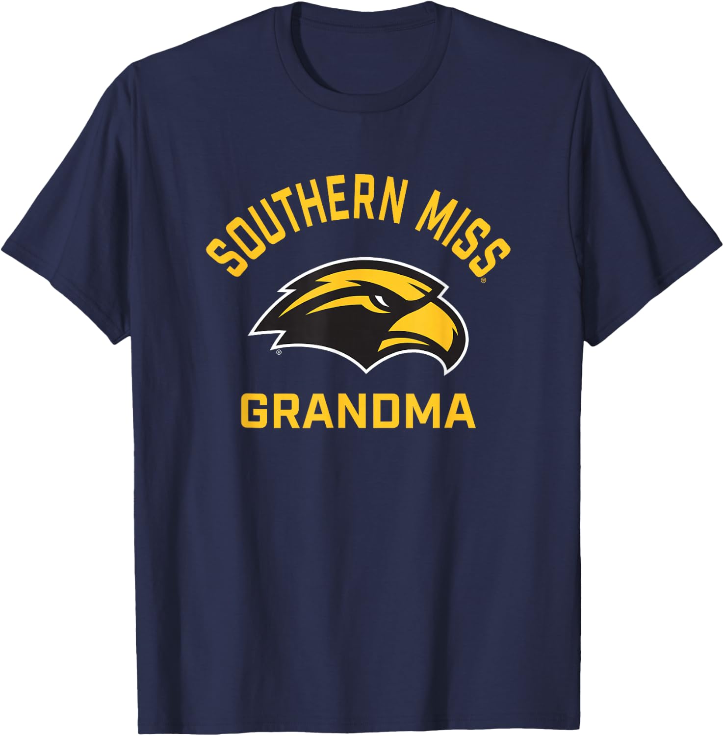 Southern Mississippi Golden Eagles Arched Grandma T-Shirt - T-Shirt | Navy