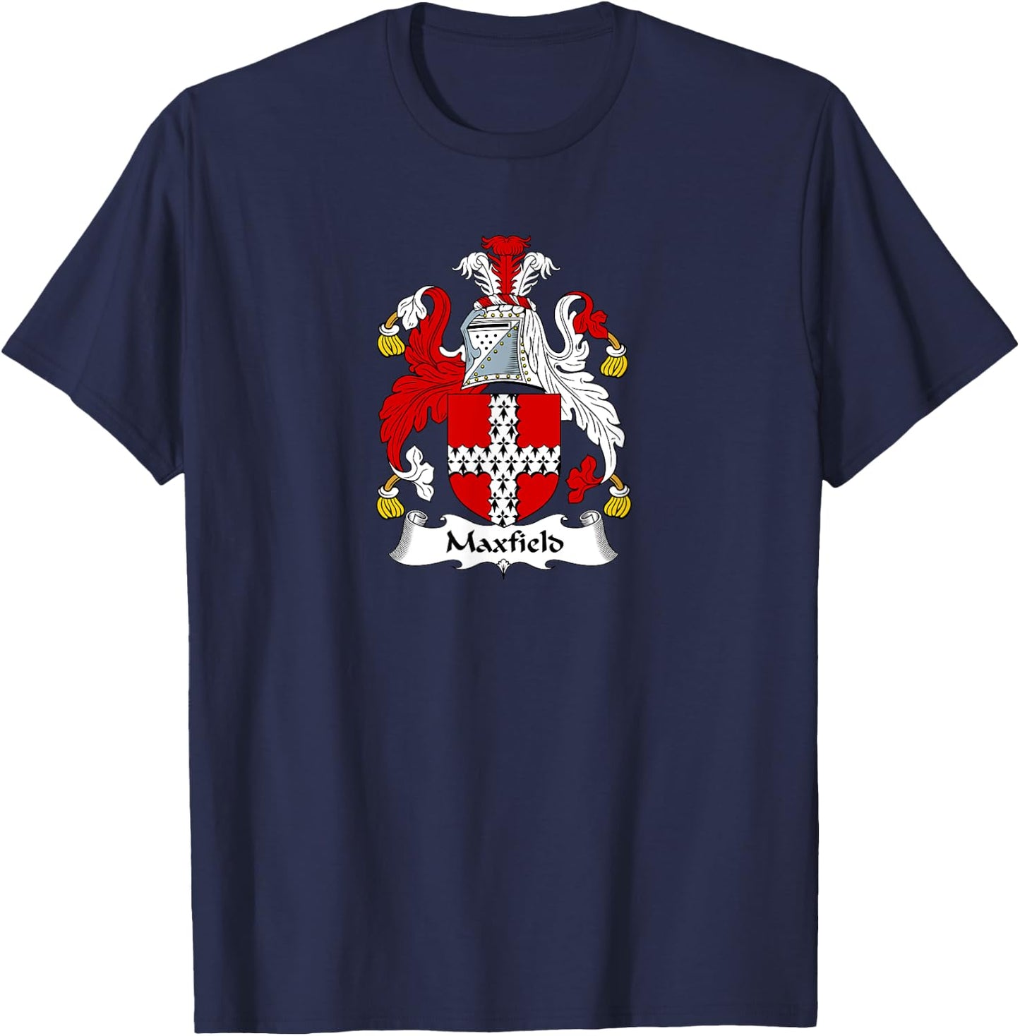 Maxfield Coat of Arms - Family Crest T-Shirt - T-Shirt | Navy