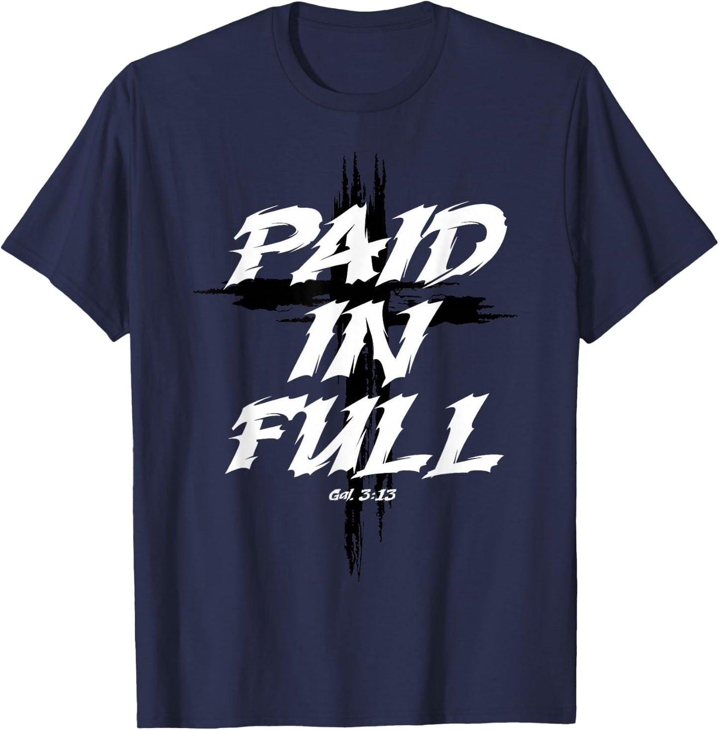 Paid In Full Cross T-Shirt - T-Shirt | Navy