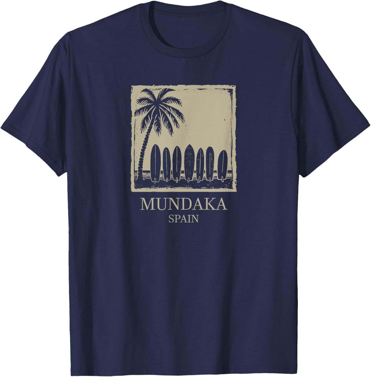 Surfing Surfboard MUNDAKA T-Shirt - T-Shirt | Navy