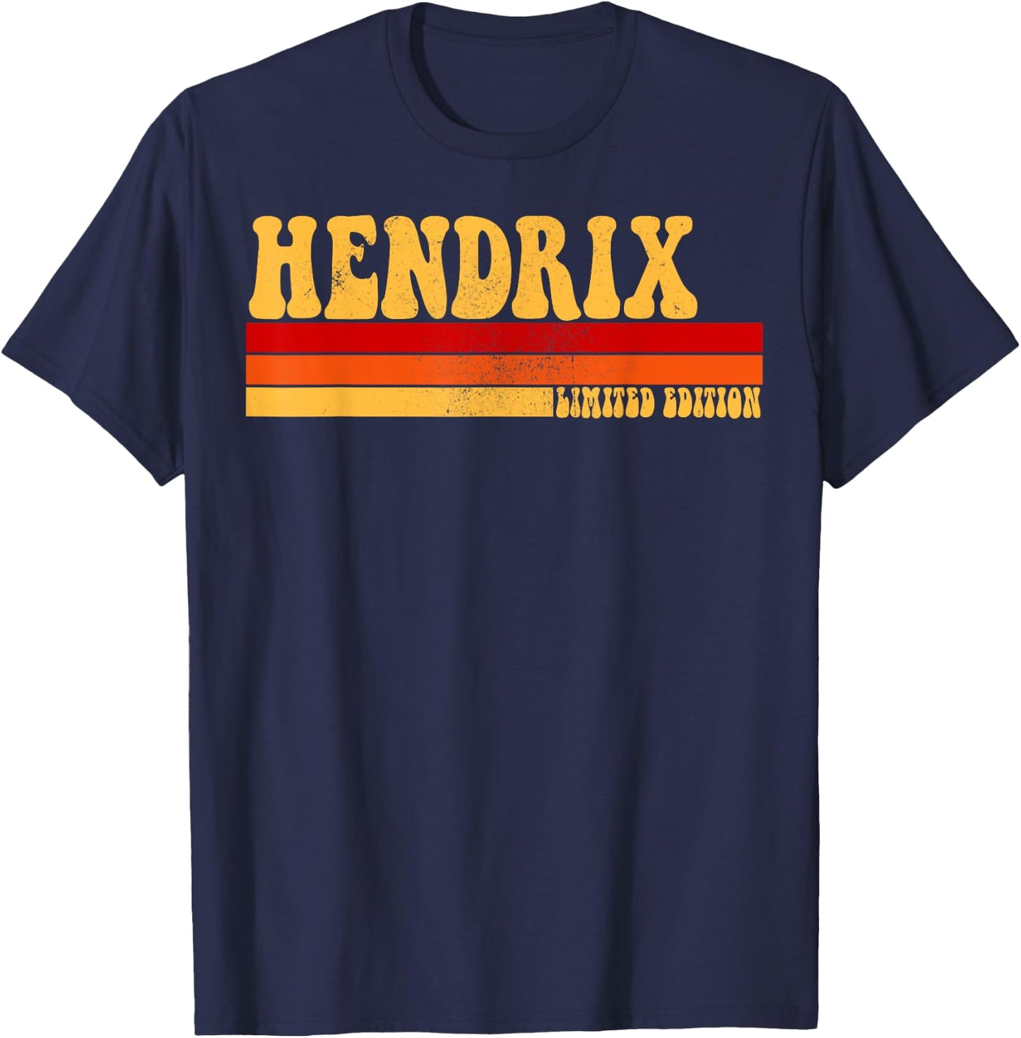 HENDRIX Name Personalized Idea Men Retro Vintage HENDRIX T-Shirt - T-Shirt | Navy
