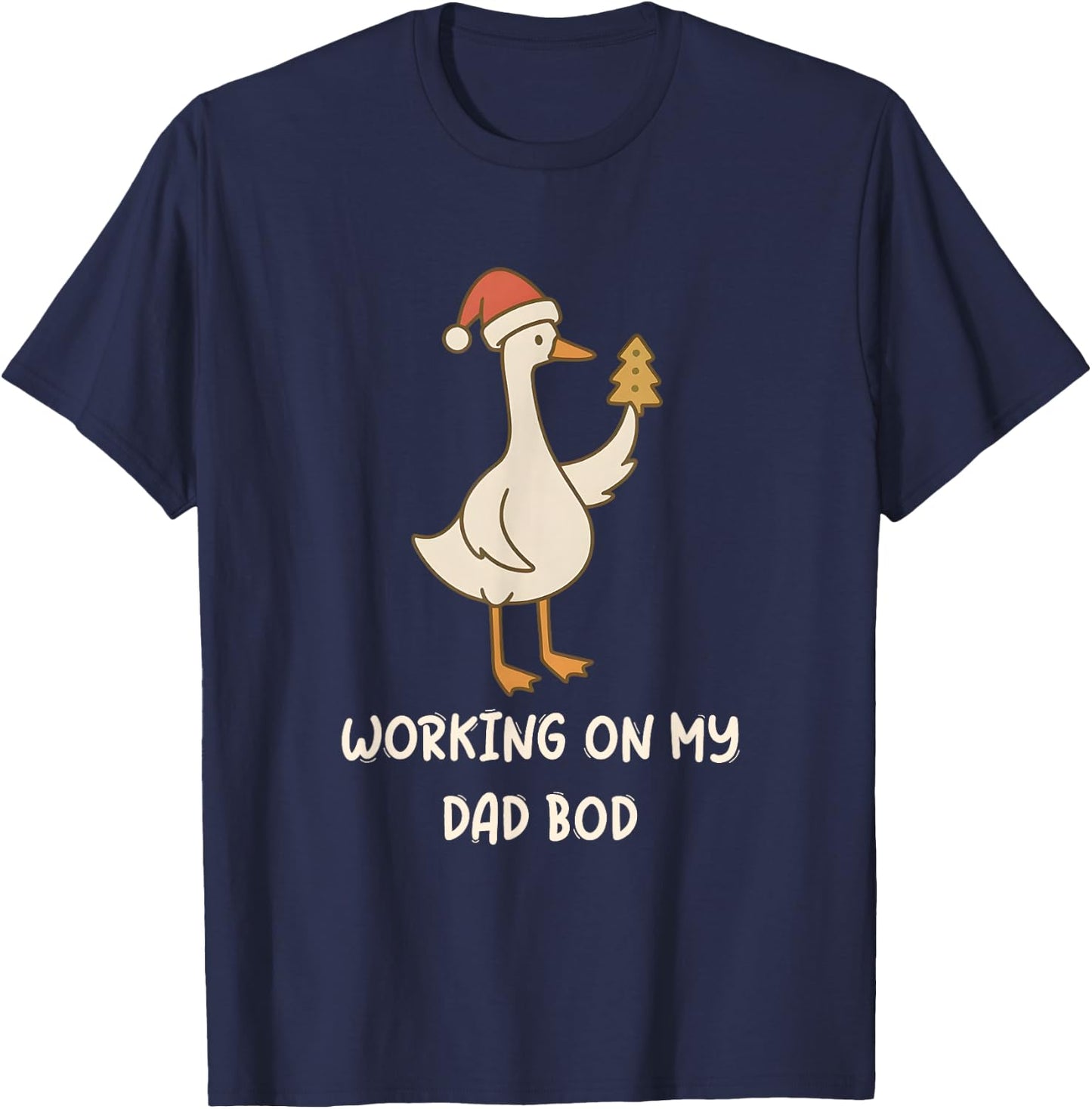 Funny Goose Pregnancy Pregnant Announcement to Husband T-Shirt - T-Shirt | Navy
