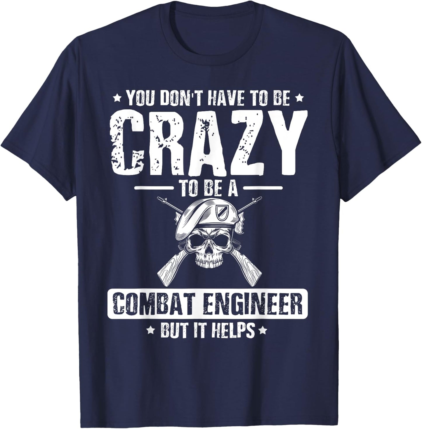 Combat Mission US Military US Army Combat Engineer T-Shirt - T-Shirt | Navy