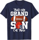 That's My Grandson Out There Funny Football Grandma T-Shirt - T-Shirt | Navy