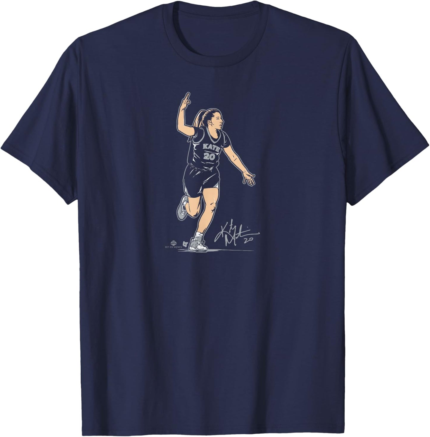 Kate Martin: Superstar Pose Las Vegas Basketball T-Shirt - T-Shirt | Navy