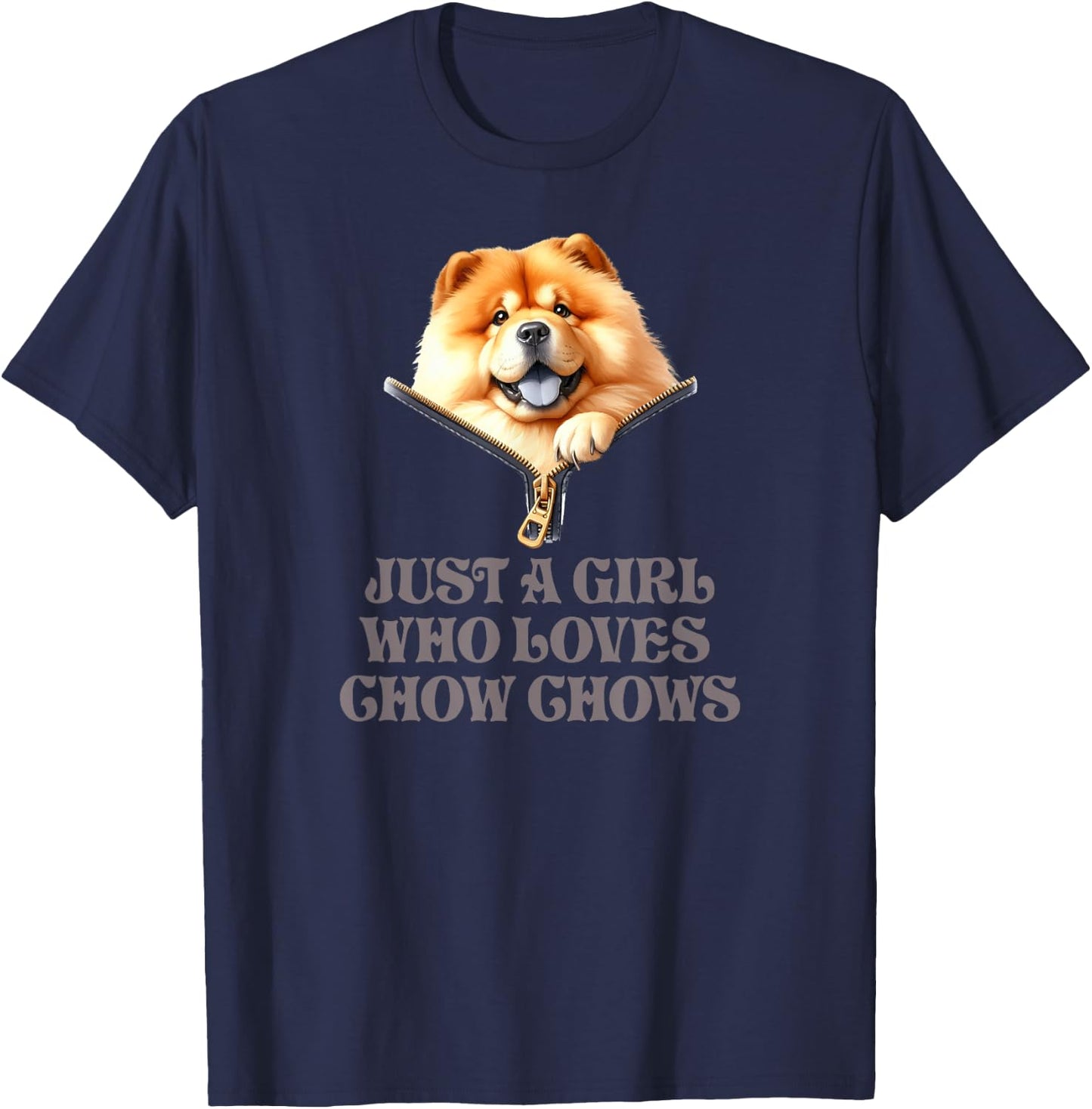 Just A Girl Who Loves Chow Chows T-Shirt - T-Shirt | Navy