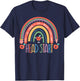 Head Start Rainbow - Back to School - Headstart Teacher T-Shirt - T-Shirt | Navy