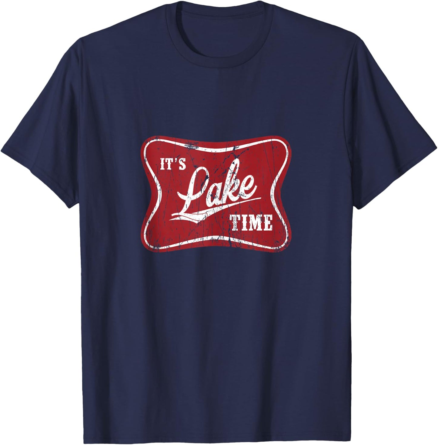 It's Lake Time, Lake Camper Life Likes Fishing T-Shirt - T-Shirt | Navy