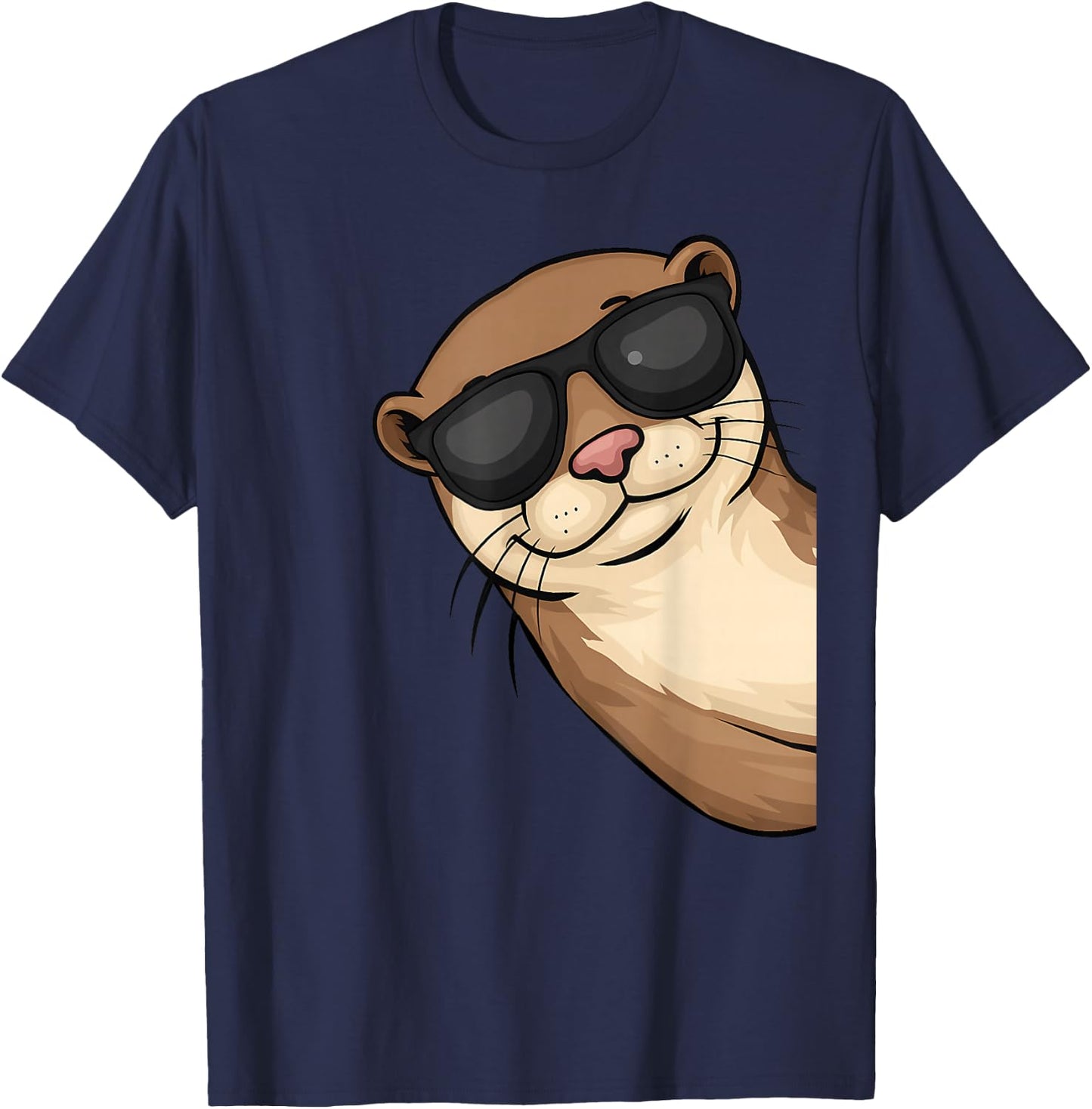 Funny Otter Lover Gifts Women Kid Teen T-Shirt - T-Shirt | Navy
