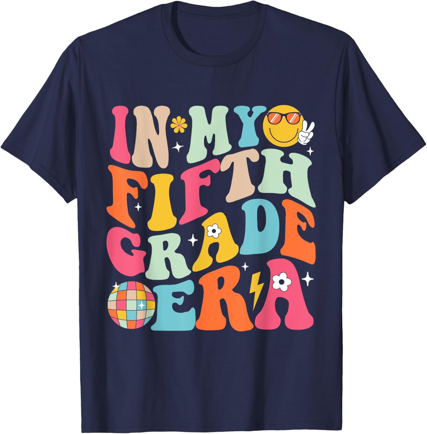 In My Fifth Grade Era Boys Girls Back To School 5th Grade T-Shirt - T-Shirt | Navy