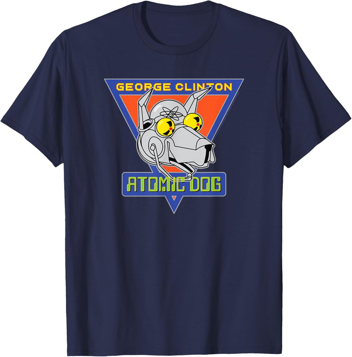 George Clinton Atomic Dog Triangle Logo T-Shirt - T-Shirt | Navy