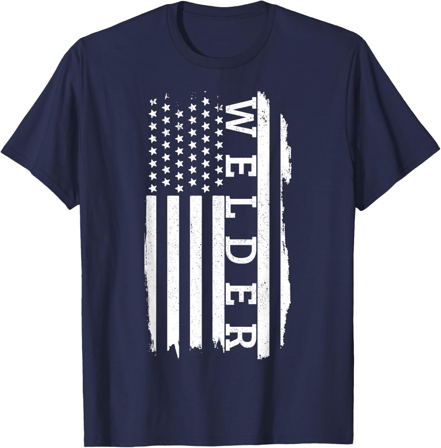 Patriotic Welder Gift American Flag USA 4th Of July Welding T-Shirt - T-Shirt | Navy