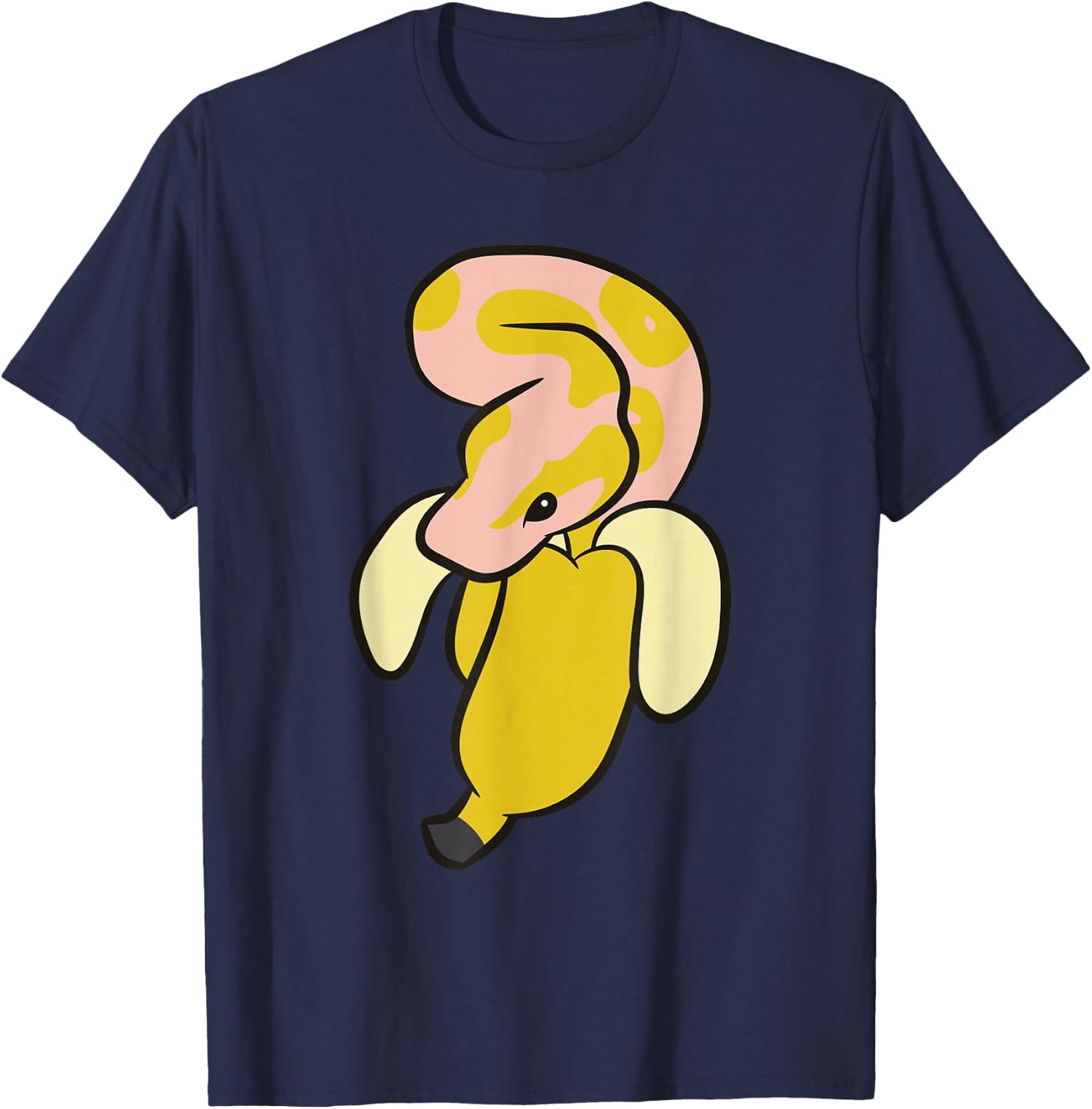 Banana Fruit Funny Banana Ball Python Snake T-Shirt - T-Shirt | Navy