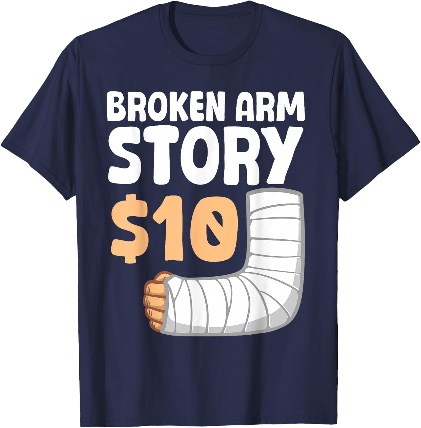 Cool Broken Arm Design Women Kids Elbow Broken Arm T-Shirt - T-Shirt | Navy