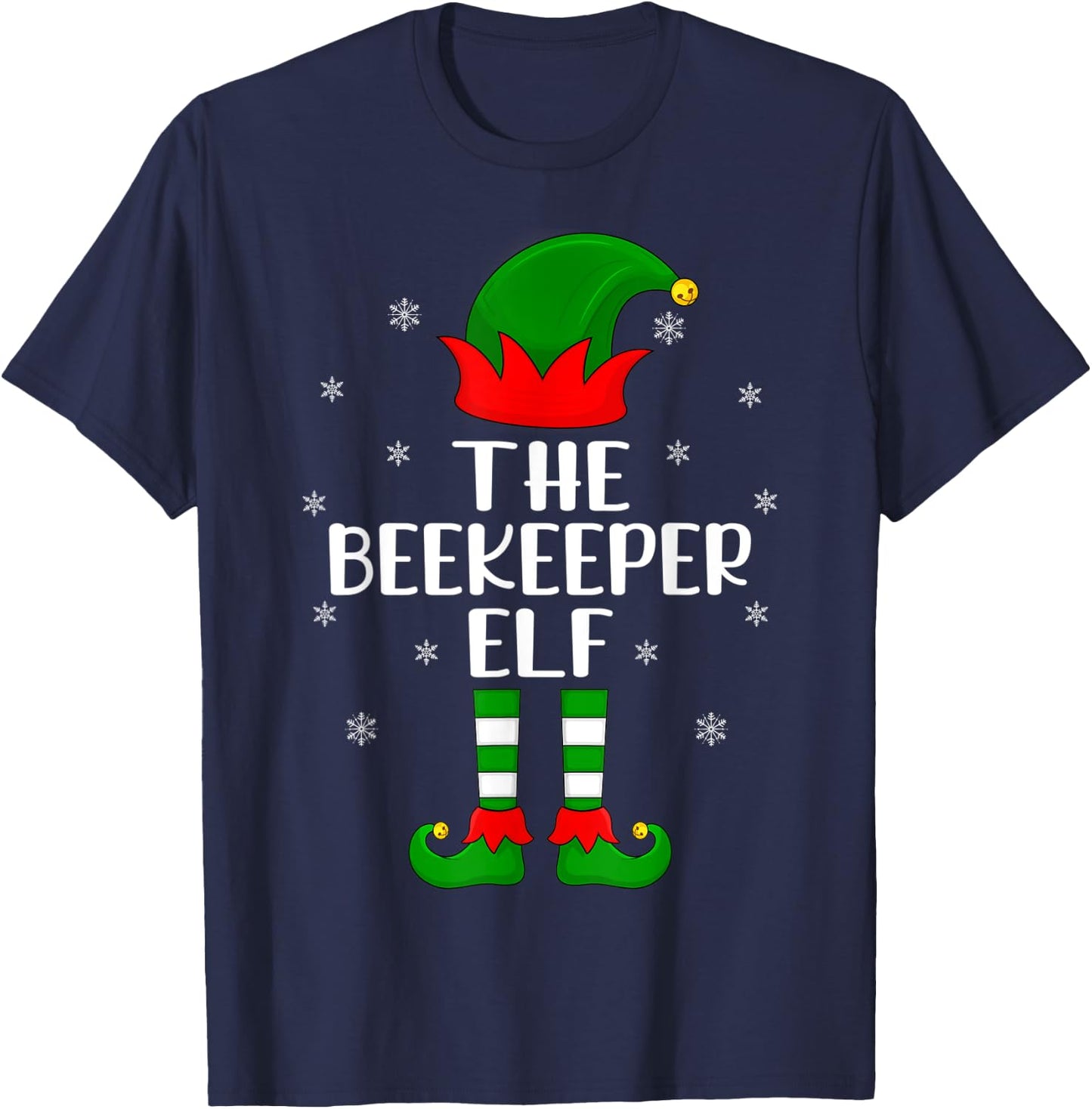 The Beekeeper Elf Christmas Party Matching Family Xmas T-Shirt - T-Shirt | Navy