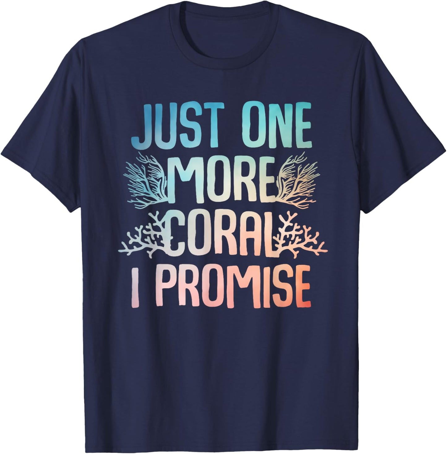 Cute Coral Art Women Aquarium Coral Fish Tank Lovers T-Shirt - T-Shirt | Navy