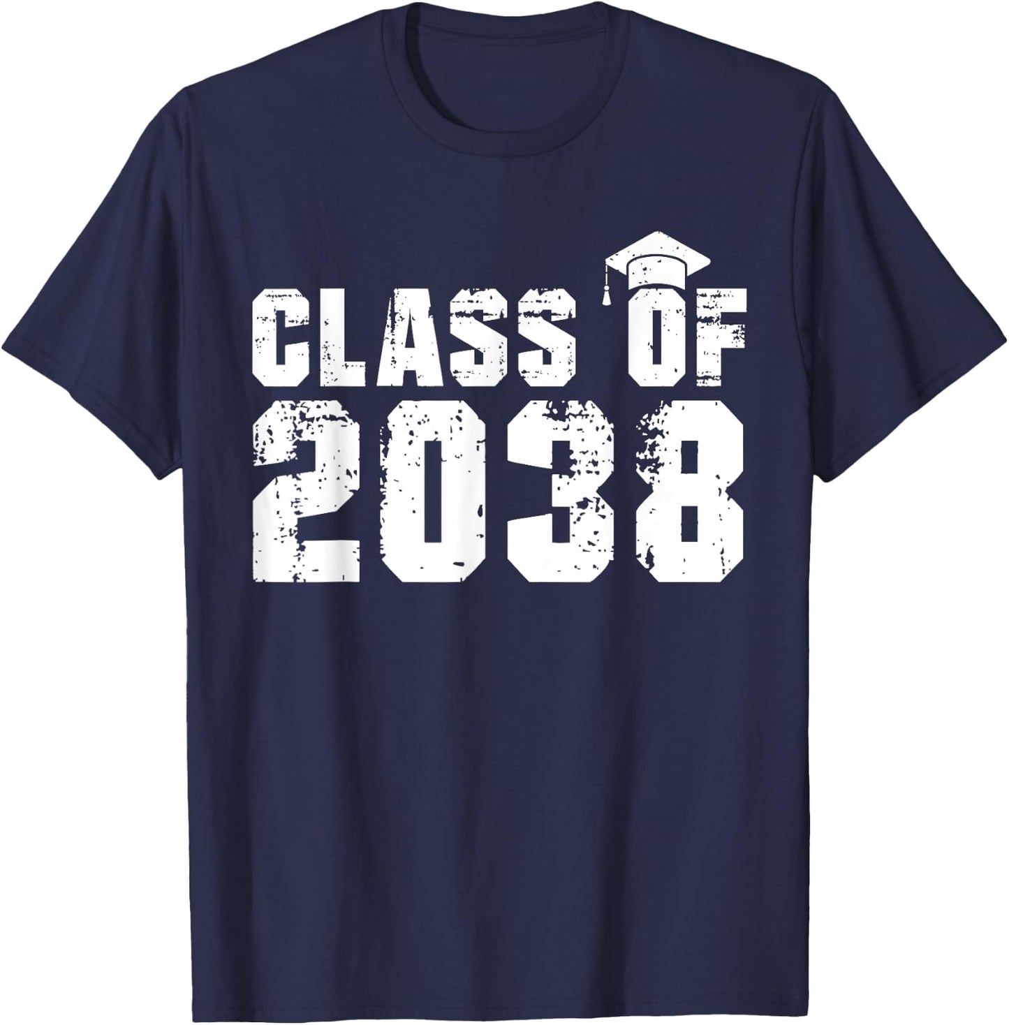 Vintage Class of 2038 Back to School Graduation 2038 T-Shirt - T-Shirt | Navy